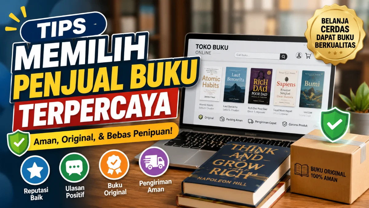 Tips Memilih Penjual Buku Terpercaya agar Tidak Salah Belanja Online
