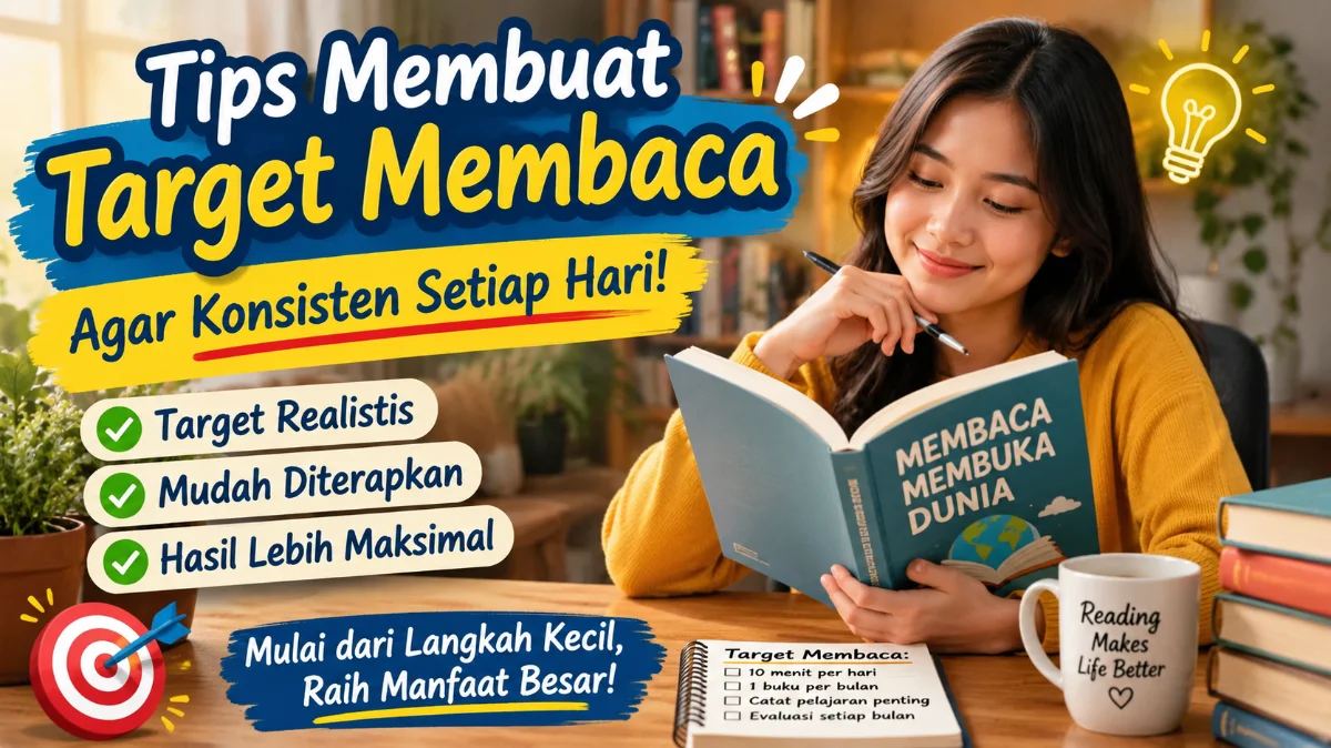 Tips Membuat Target Membaca yang Realistis agar Konsisten Setiap Hari
