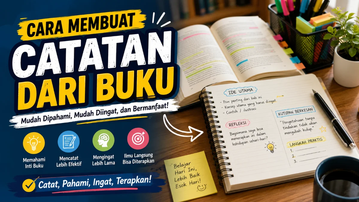 Cara Membuat Catatan dari Buku agar Mudah Dipahami dan Diingat