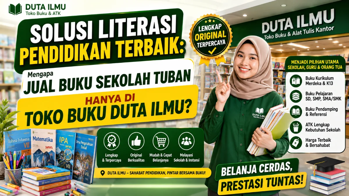 Solusi Literasi Pendidikan Terbaik: Mengapa Jual Buku Sekolah Tuban Hanya di Toko Buku Duta Ilmu?
