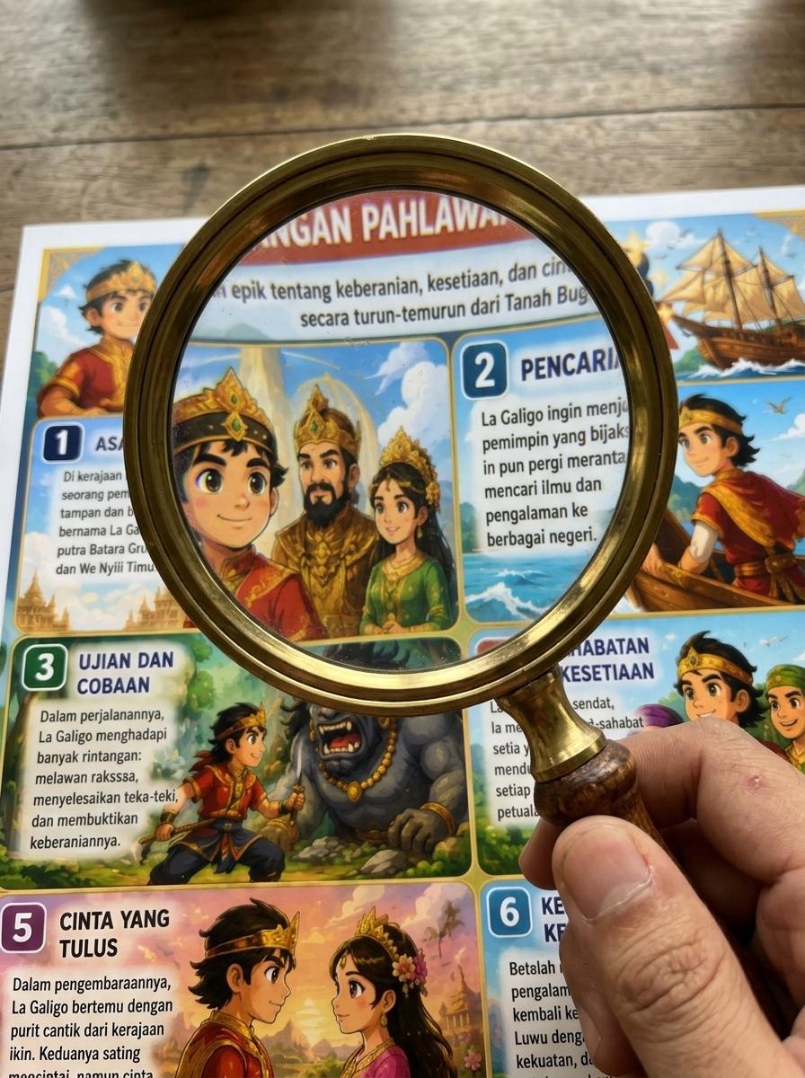 [TERMURAH] Poster I La Galigo Sejarah Sulawesi Selatan - Hiasan Dinding Budaya Indonesia