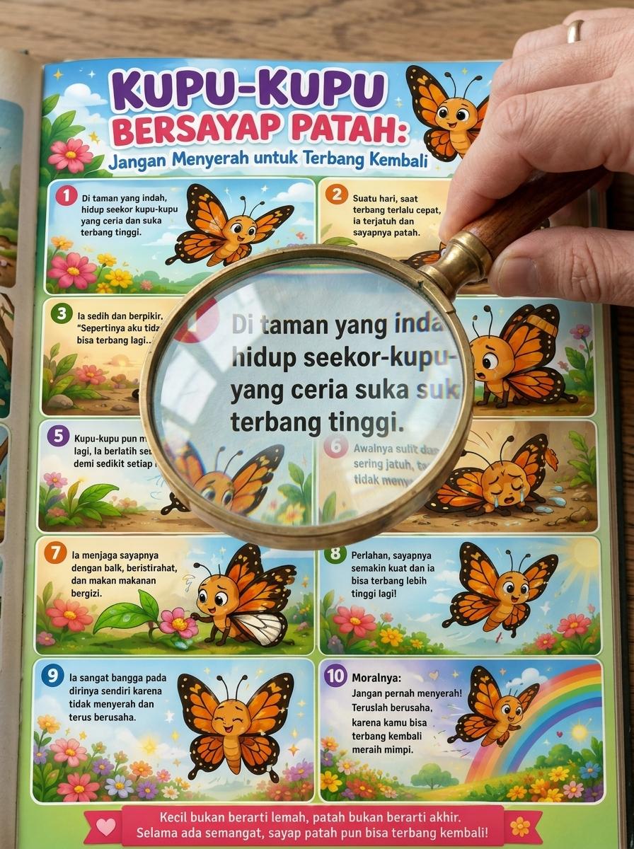 Hiasan Dinding Poster Motivasi Kupu-Kupu Bersayap Patah Aesthetic Dekorasi Kamar Wall Decor Minimalis