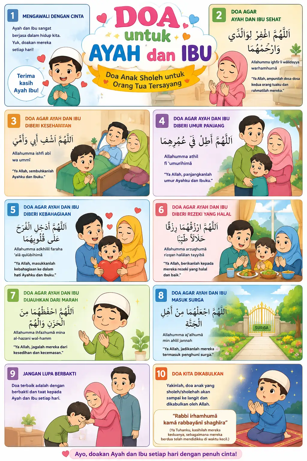 [PROMO] Poster Doa Untuk Orang Tua Ayah Ibu Pajangan Dinding Islami Minimalis Hadiah Kado COD