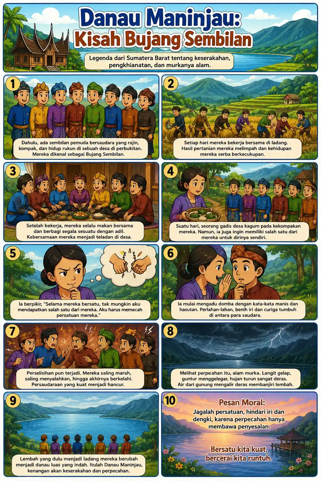 TERMURAH Poster Danau Maninjau Bujang Sembilan Hiasan Dinding Kamar Dekorasi Estetik