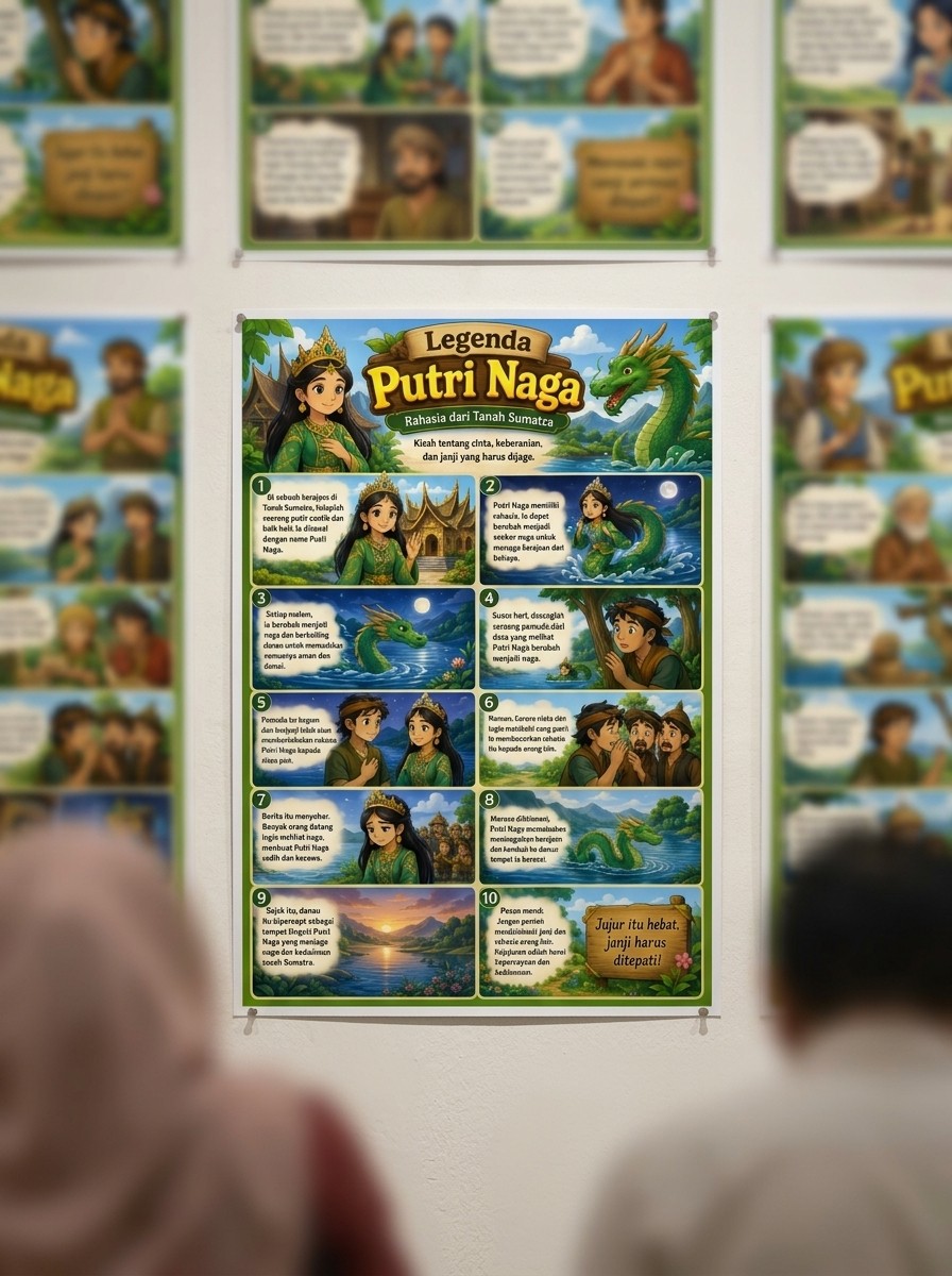 Termurah Poster Legenda Putri Naga Sumatra Dekorasi Kamar Aesthetic Wall Art Modern