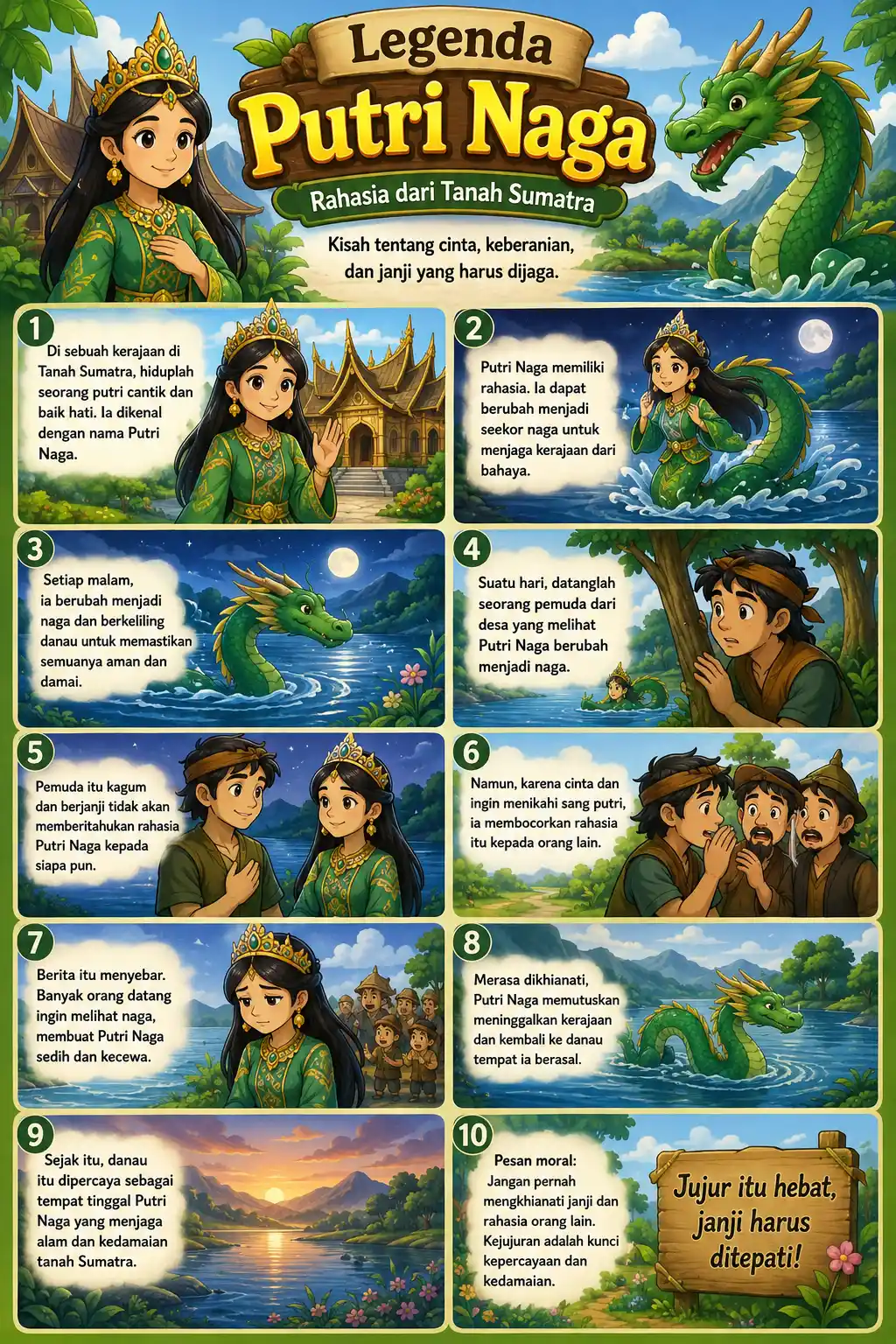 Termurah Poster Legenda Putri Naga Sumatra Dekorasi Kamar Aesthetic Wall Art Modern