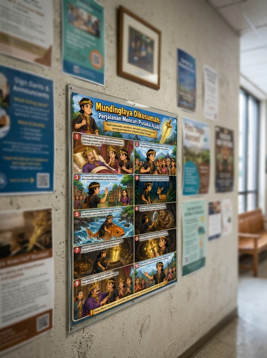 Poster Edukasi Anak Mundinglaya Dikusumah Kisah Mencari Pusaka Ajaib Budaya
