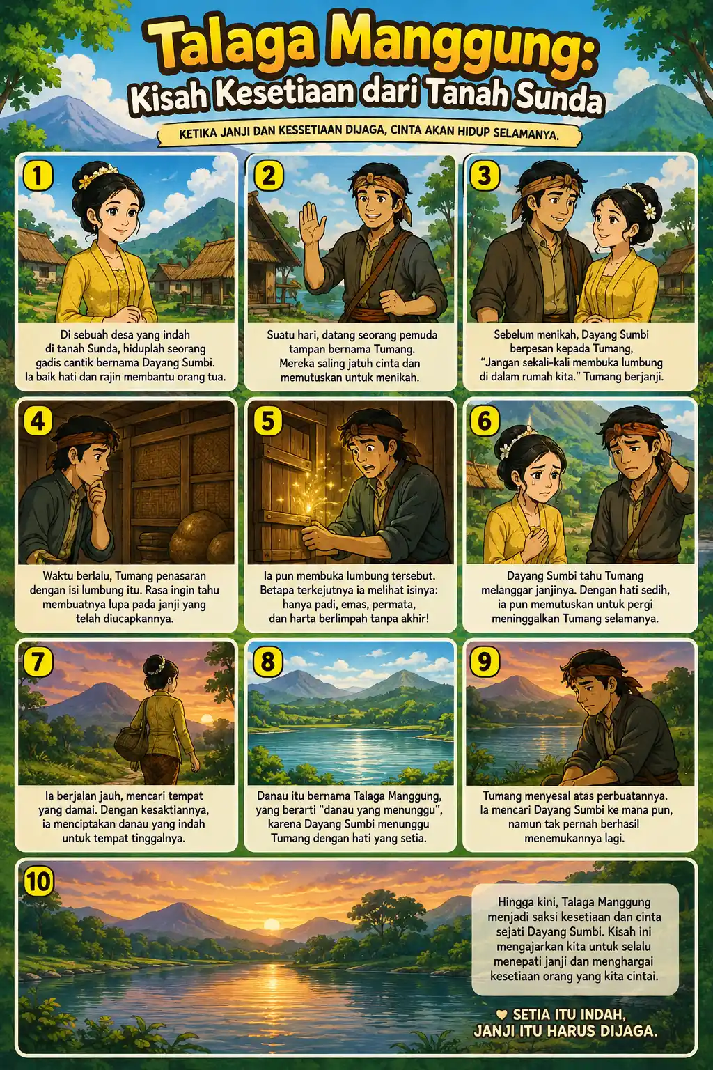 Poster Talaga Manggung Seri Budaya & Sejarah Sunda Original Dekorasi Dinding Kamar Pajangan Unik Termurah