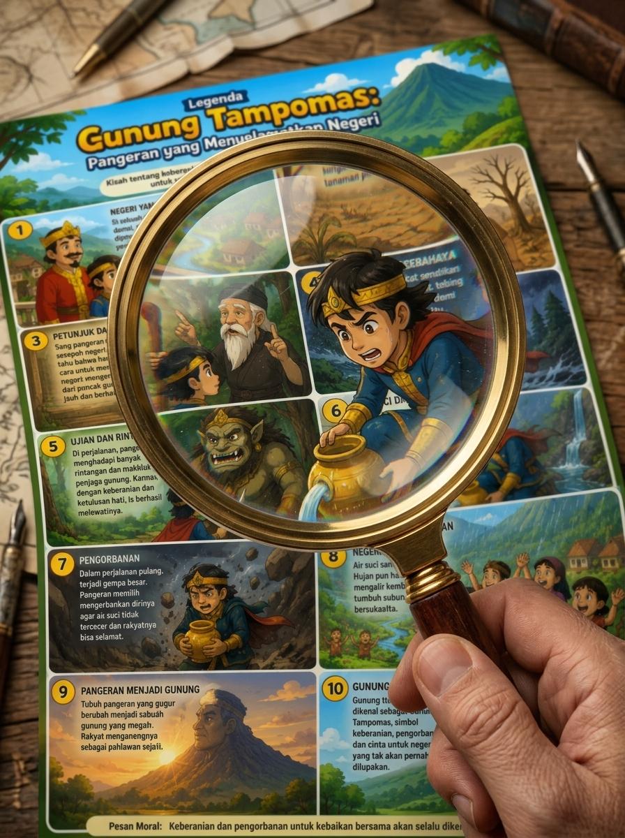 Poster Hiasan Dinding Legenda Gunung Tampomas Sumedang Pajangan Aesthetic Wall Decor