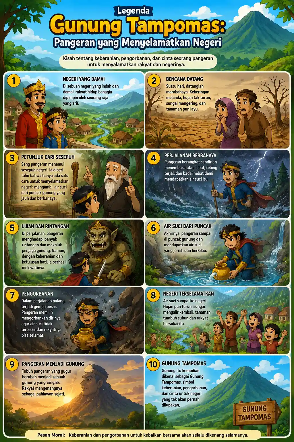 Poster Hiasan Dinding Legenda Gunung Tampomas Sumedang Pajangan Aesthetic Wall Decor