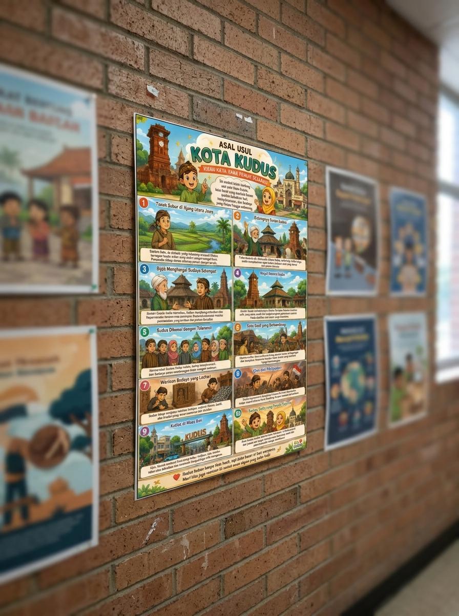 Poster Asal Usul Kota Kudus Edukasi Sejarah Indonesia Walldecor Berkualitas