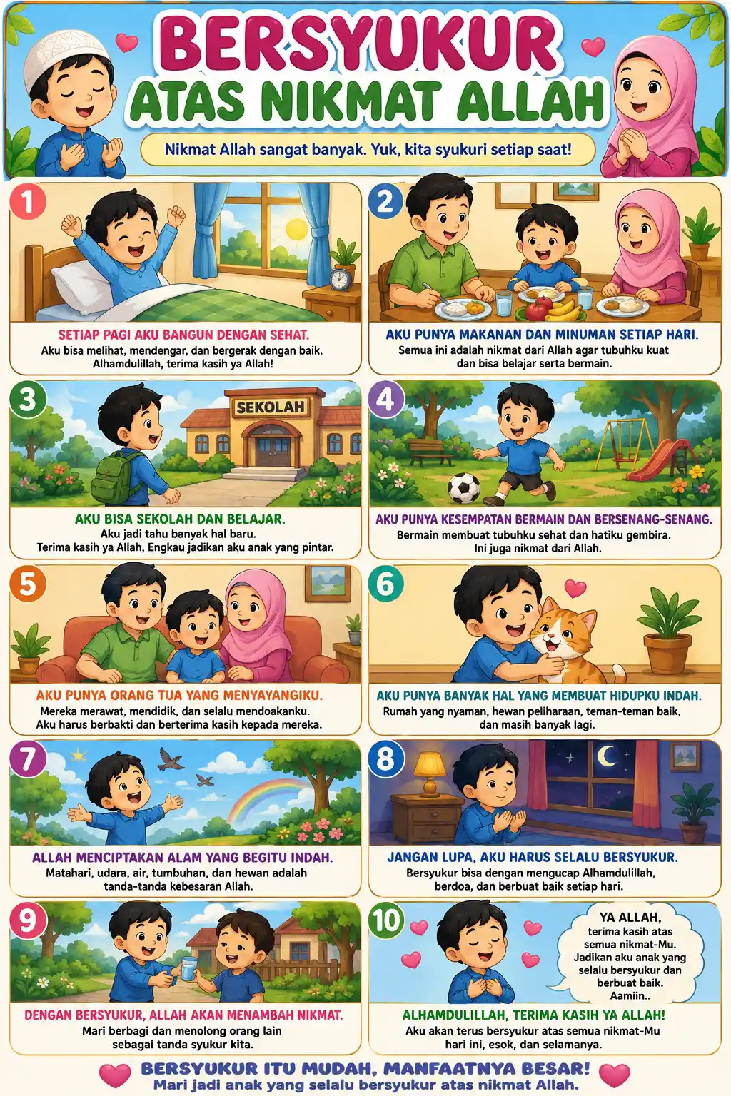 Hiasan Dinding Poster Islami Bersyukur Atas Nikmat Allah Pajangan Dinding Aesthetic Minimalis Kaligrafi Modern