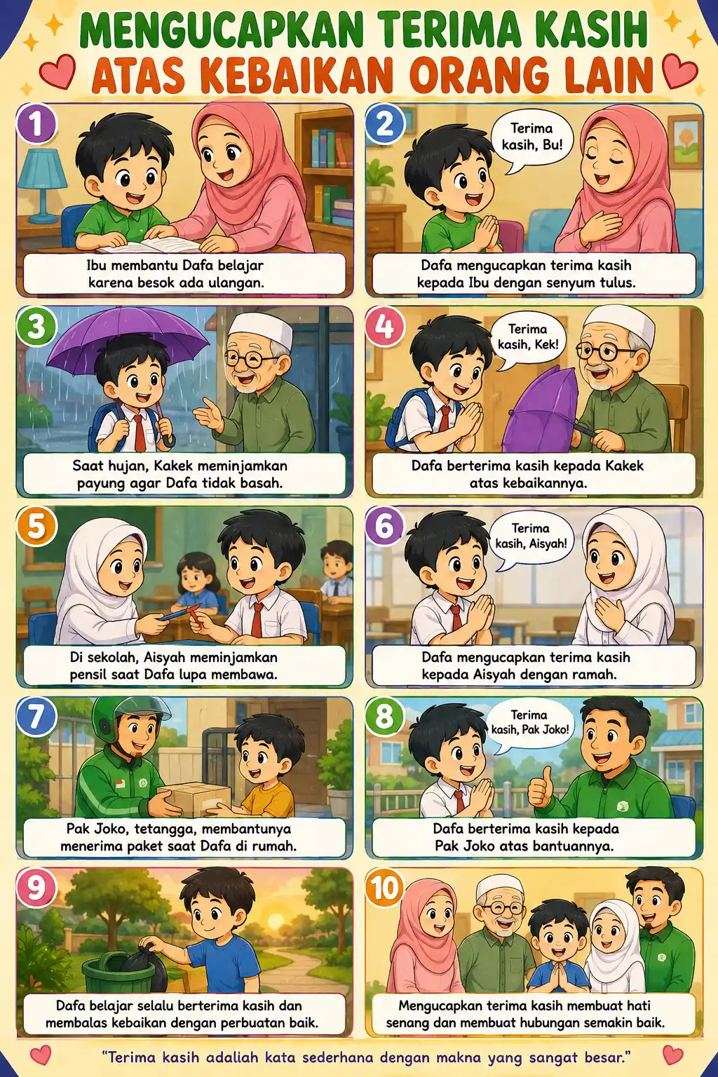 Hiasan Dinding Poster Motivasi Ucapan Terima Kasih Atas Kebaikan Aesthetic Wall Decor Murah