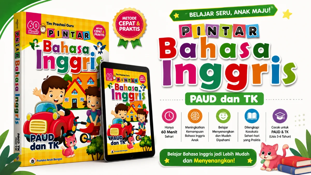 REVOLUSI BELAJAR BAHASA INGGRIS SEJAK DINI: MENGUPAS TUNTAS BUKU PINTAR METODE CEPAT & PRAKTIS 60 MENIT UNTUK PAUD DAN TK