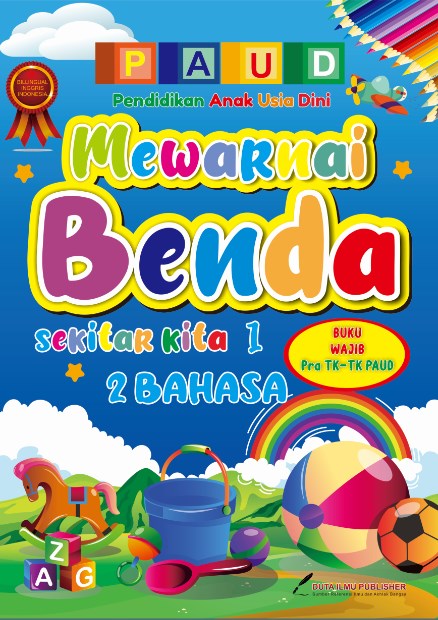 Buku PAUD Mewarnai Alat Musik | Seri Lengkap | 2 Bahasa